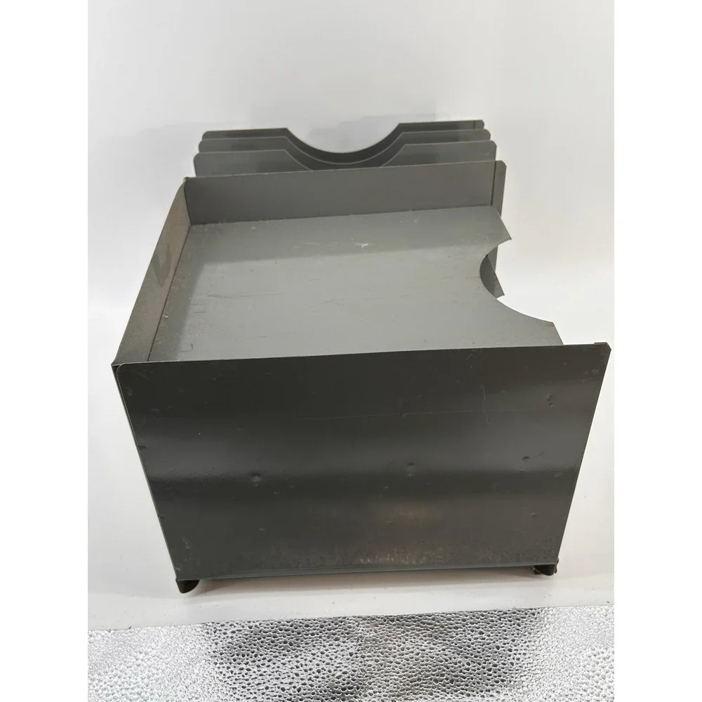 Vintage Lit-ning Industrial Metal Desk Organizer Tray